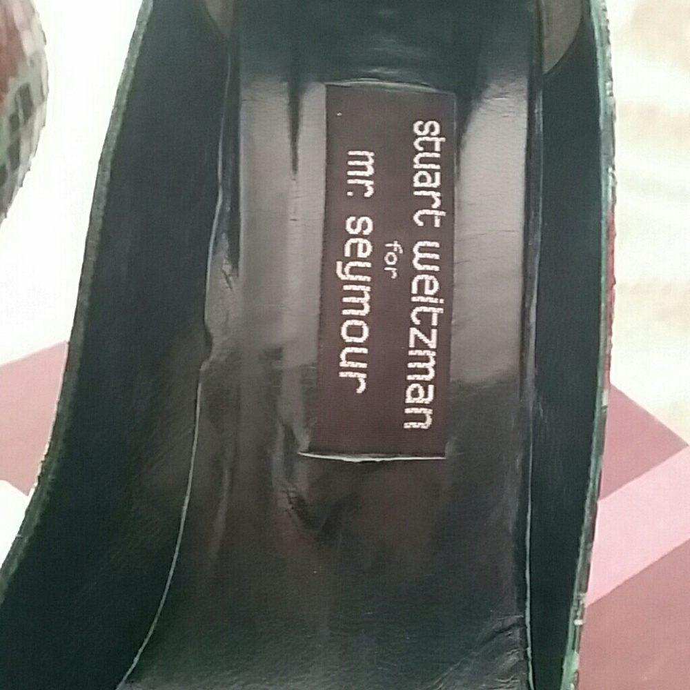 Vintage Stuart Weitzman Snake Print Pumps Box Incl - image 3